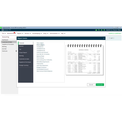 access ubs accounting
