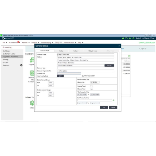 access ubs accounting