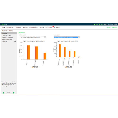 access ubs inventory & billing